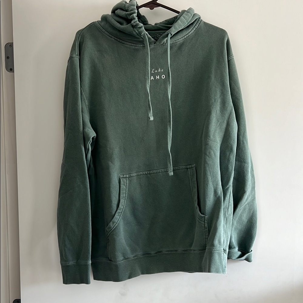 Forest Green Pullover Sweatshirt with Hood